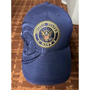 US Navy Baseball Cap Hat Blue Military Veteran American‎ Flag